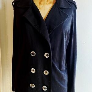 Zilli Otto knit double breasted jacket women's size M made in Canada